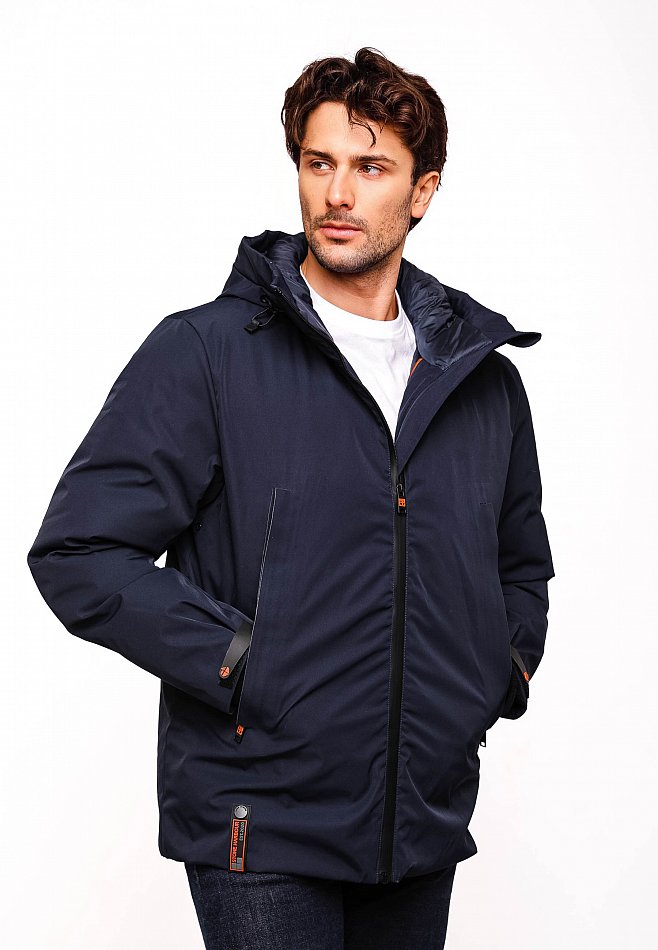 Stone Harbour Moagaa Herren wasserdichte Winterjacke Outdoorjacke mit Kapuze Navy Gr. 46 - S