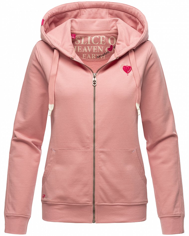 Navahoo Cremetörtchen Damen Sweatjacke Hoodie Powder Rose Gr. 40 - L