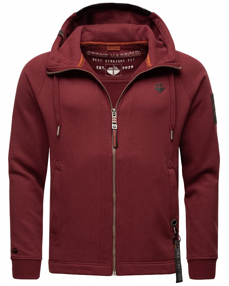 Stone Harbour Finn Luca Herren Hoodie Sweatshirt Bordeaux Gr. 50 - L