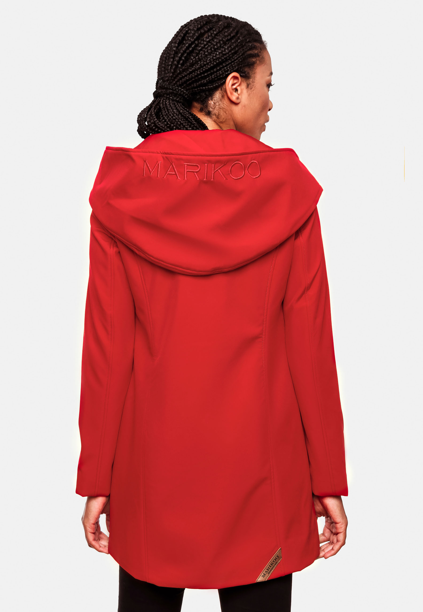 Marikoo Mayleen Damen Softshell Jacke mit Kapuze Rot Gr. 42 - XL