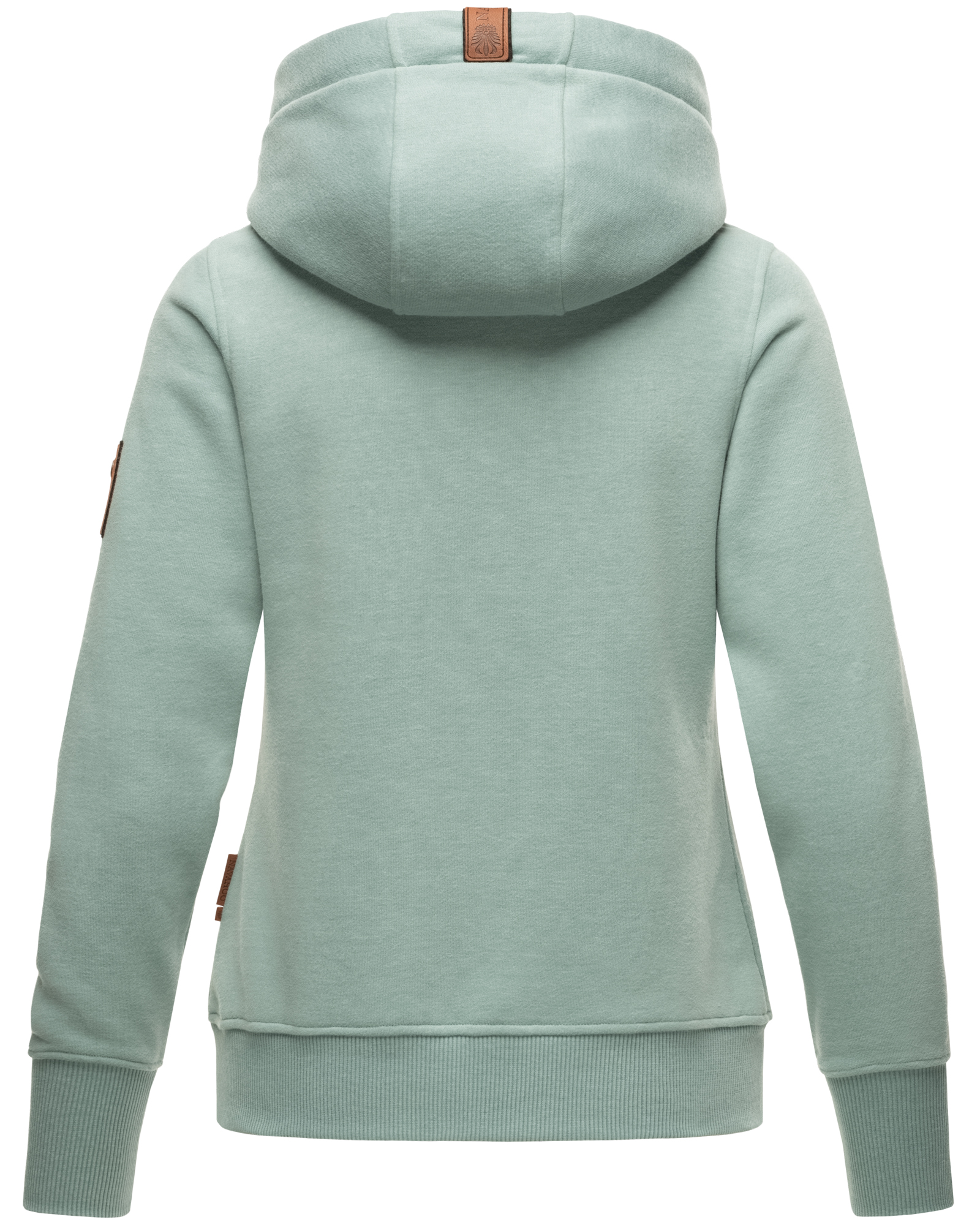 Navahoo Kapuzensweatshirt Hoodie mit Kapuze & breiten Tunnelzugkordeln Damlaa Dusty Mint Melange Gr. 34 - XS