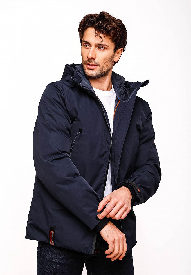 Stone Harbour Moagaa Herren wasserdichte Winterjacke Outdoorjacke mit Kapuze Navy Gr. 50 - L