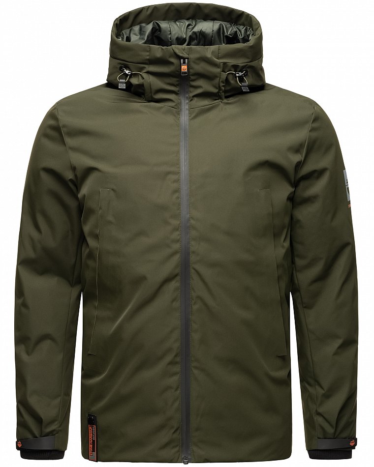 Stone Harbour Moagaa Herren wasserdichte Winterjacke Outdoorjacke mit Kapuze Olive Gr. 46 - S