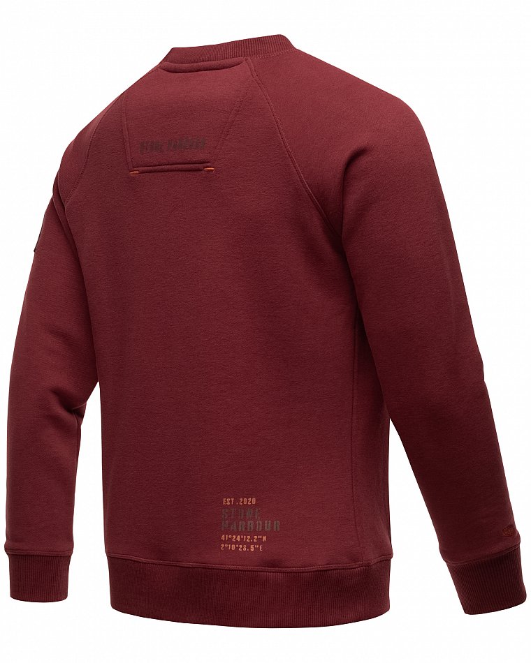 Stone Harbour Craig El Herren Strick Pullover Sweatshirt Bordeaux Gr. 46 - S