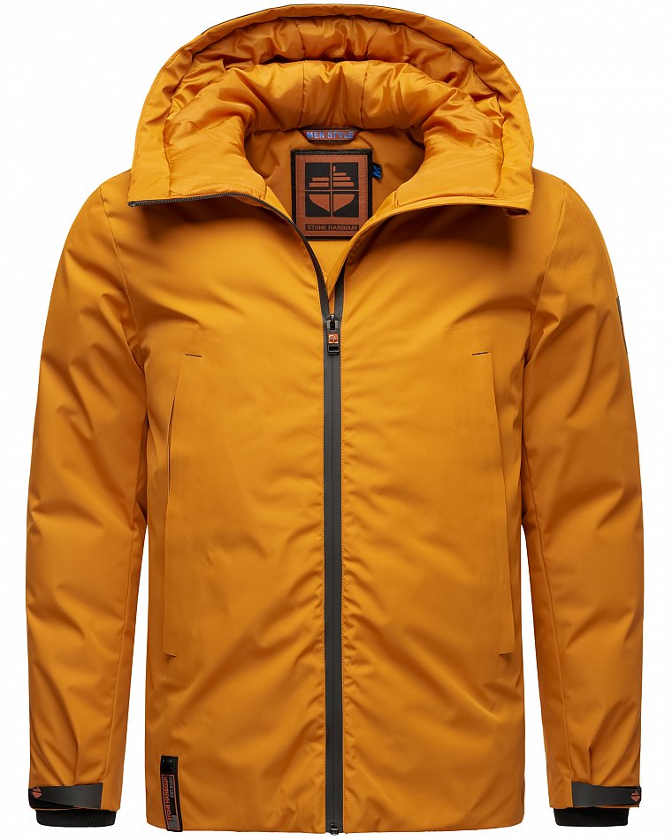 Stone Harbour Moagaa Herren wasserdichte Winterjacke Outdoorjacke mit Kapuze Ocher Brown Gr. 48 - M