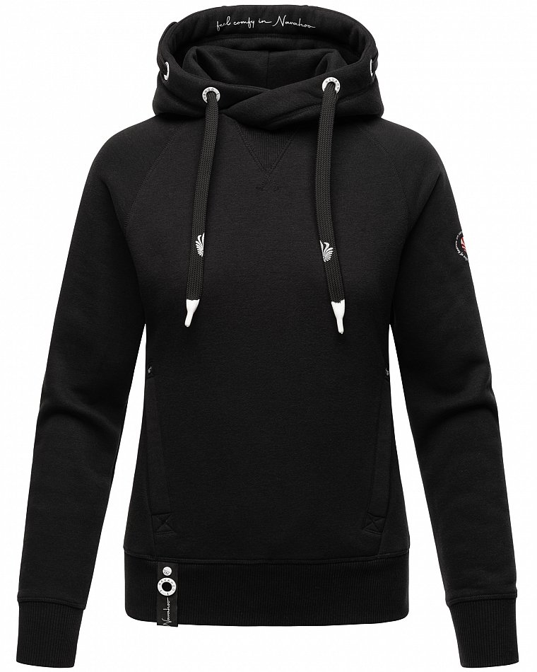 Navahoo Liebesmäuschen Damen Kapuzenpullover Hoodie Schwarz Gr. 36 - S