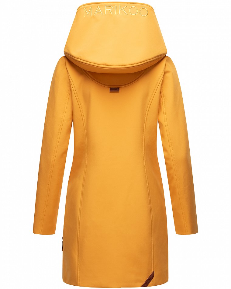 Marikoo Mayleen Damen Softshell Jacke mit Kapuze Amber Gelb Gr. 40 - L