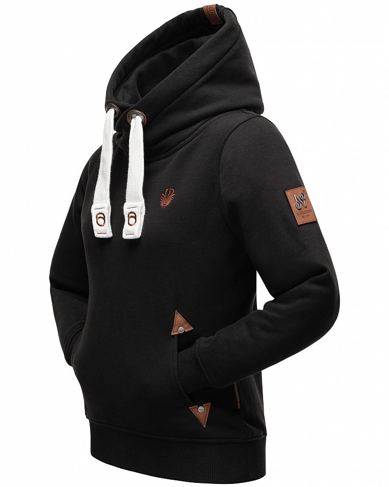 Navahoo Namkaa Damen Kapuzensweatshirt Hoodie Schwarz Gr. 44 - XXL