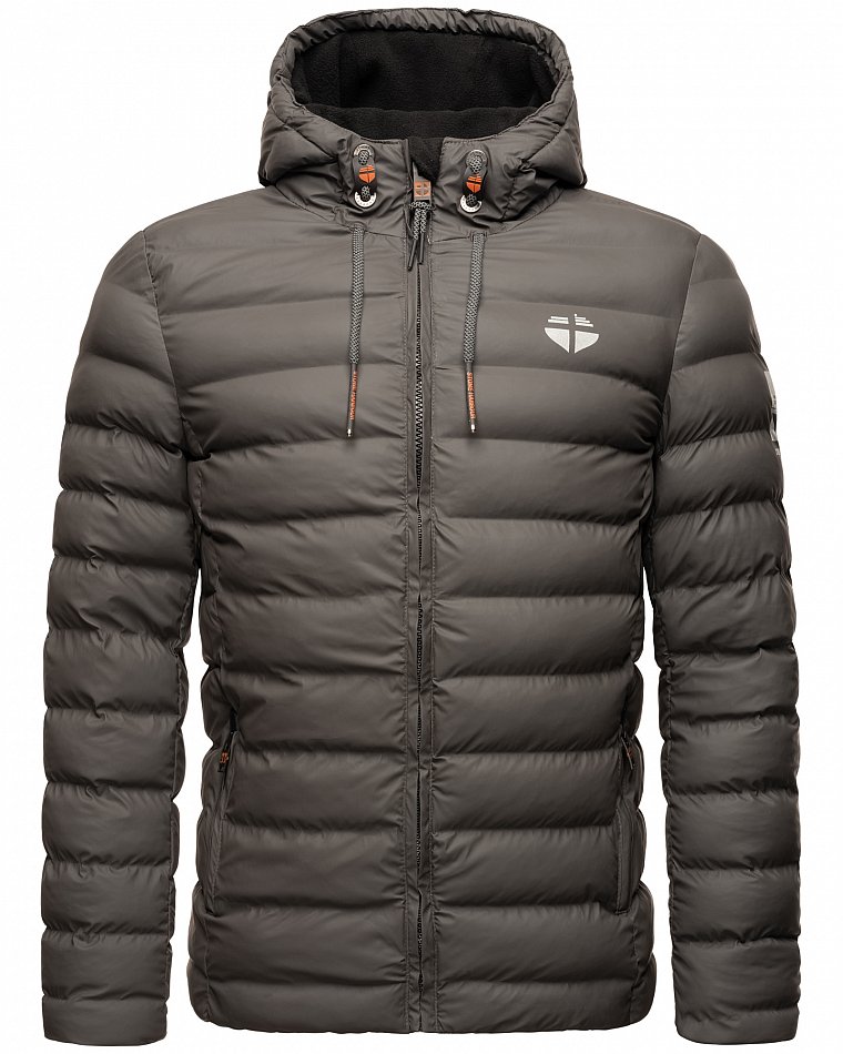 Stone Harbour Herren Winter Regen Steppjacke Zaharoo mit Kapuze Anthrazit Gr. 46 - S