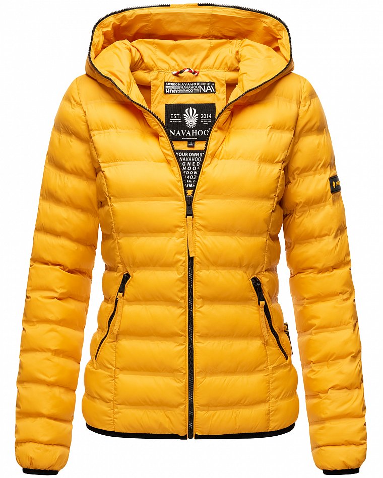 Navahoo Neevia Damen Übergangsjacke Steppjacke Gelb Gr. 36 - S