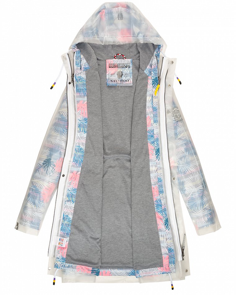 Navahoo Parella Damen 3-in-1 Regenmantel Regenjacke Grau Gr. 36 - S