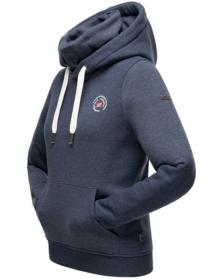 Marikoo Chihiroo Damen Kapuzensweatshirt Hoodie Dusty Blue Melange Gr. 38 - M
