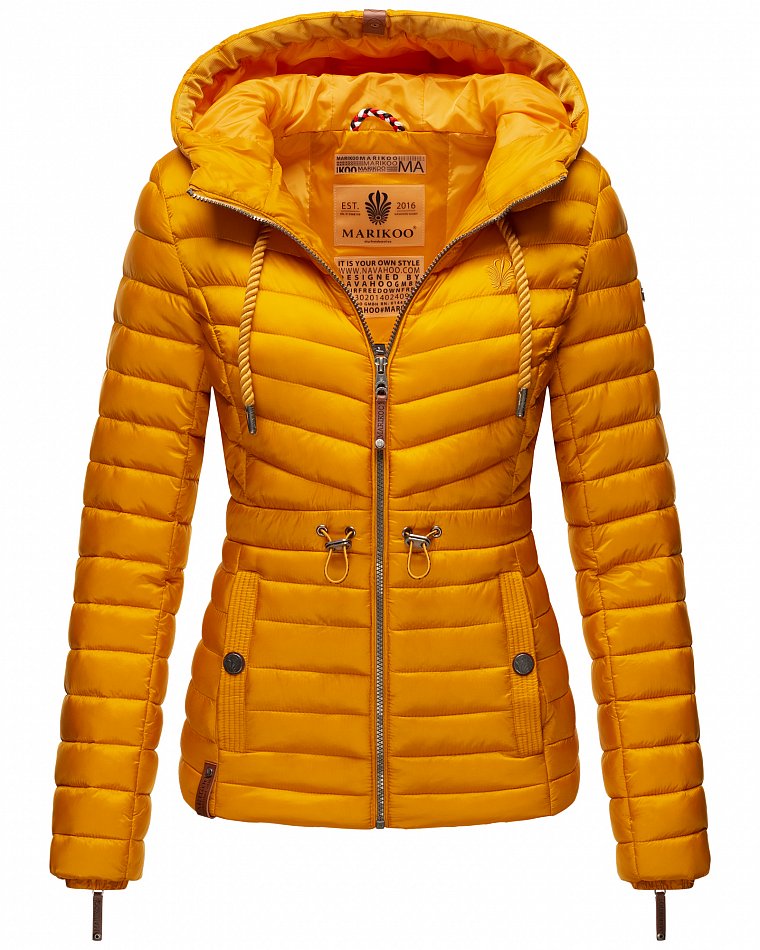 Marikoo Aniyaa Damen Steppjacke Übergangsjacke Gelb Gr. 34 - XS