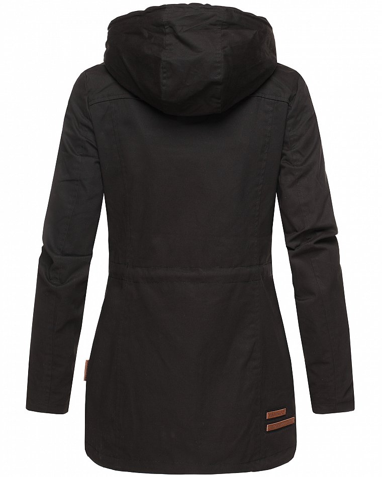 Navahoo Nyokoo Damen Übergangsjacke mit Kapuze Schwarz Gr. 38 - M