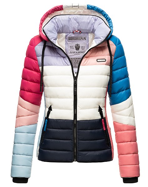 Navahoo Damen Übergangsjacke Lulana Multikulti Bunt Gr. 42 - XL