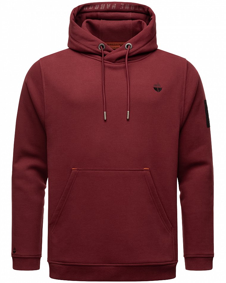 Stone Harbour Bodo Shain Herren Hoodie Pullover Bordeaux Gr. 48 - M