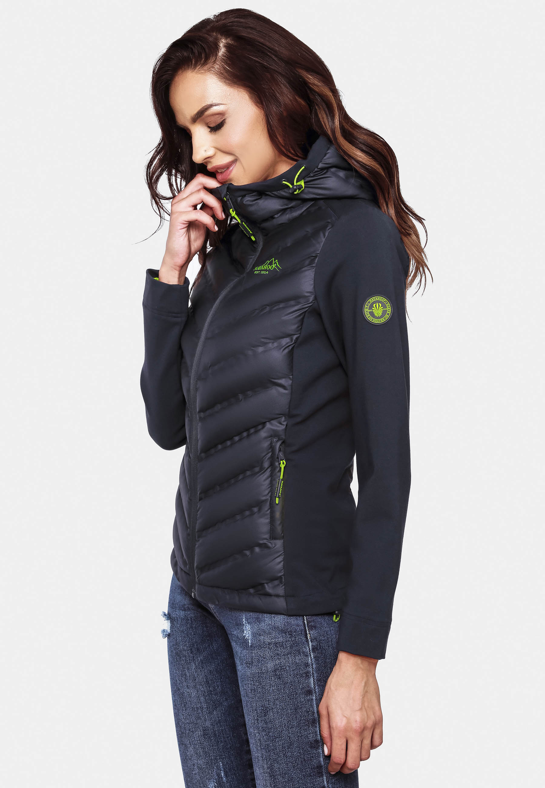 Navahoo Nimm Mich Mit Damen Übergangsjacke Steppjacke Navy Gr. 40 - L