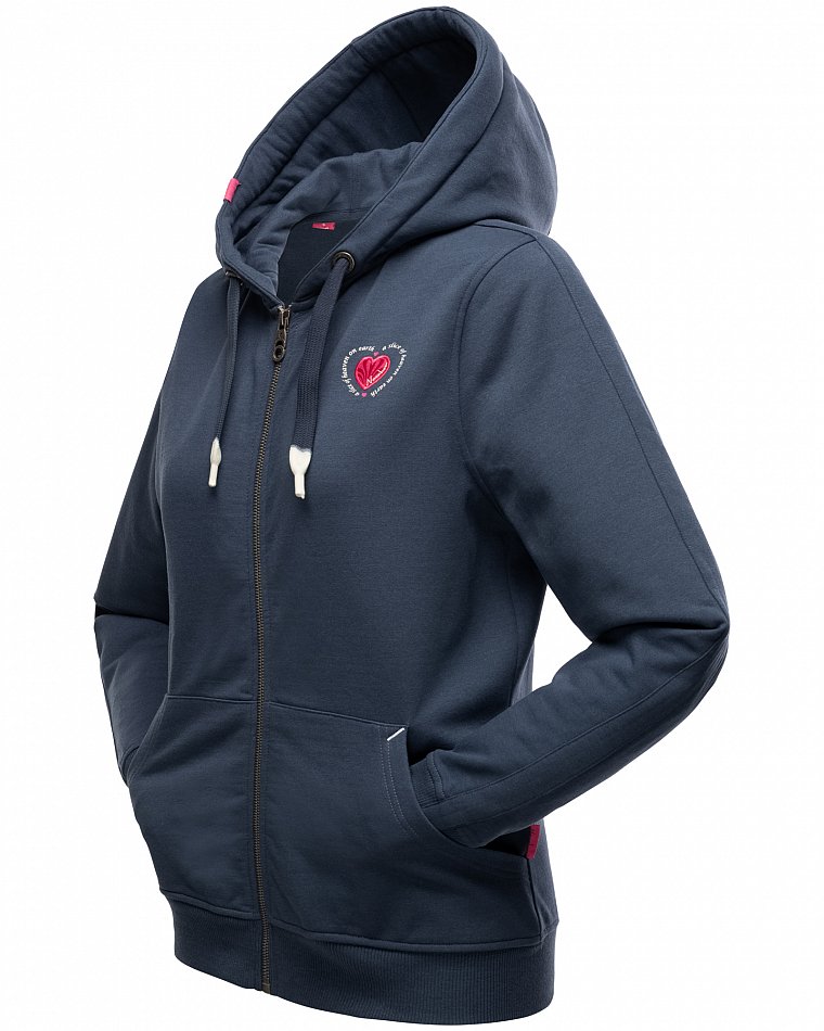 Navahoo Cremetörtchen Damen Sweatjacke Hoodie Dusty Blue Gr. 42 - XL