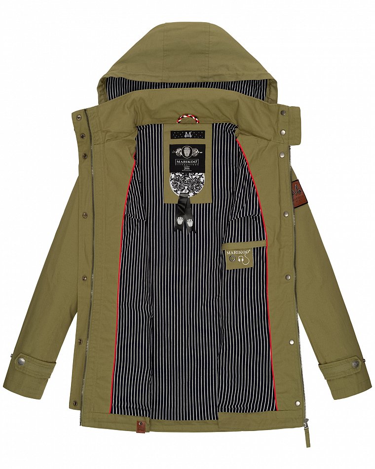 Navahoo Nyokoo Damen Übergangsjacke mit Kapuze Grün Gr. 38 - M
