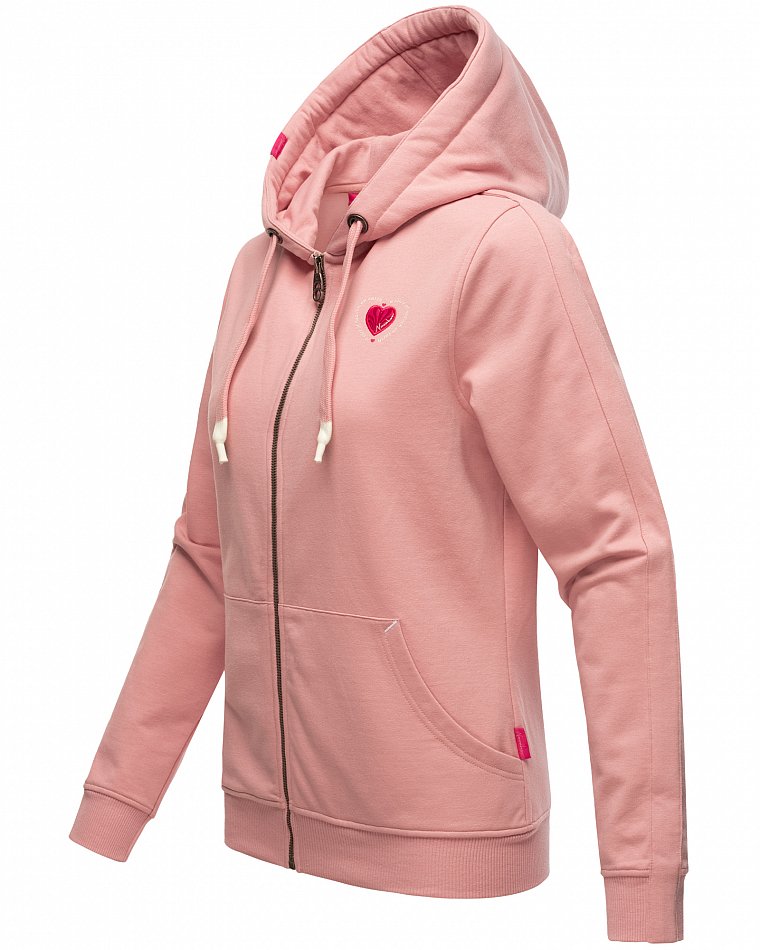 Navahoo Cremetörtchen Damen Sweatjacke Hoodie Powder Rose Gr. 40 - L