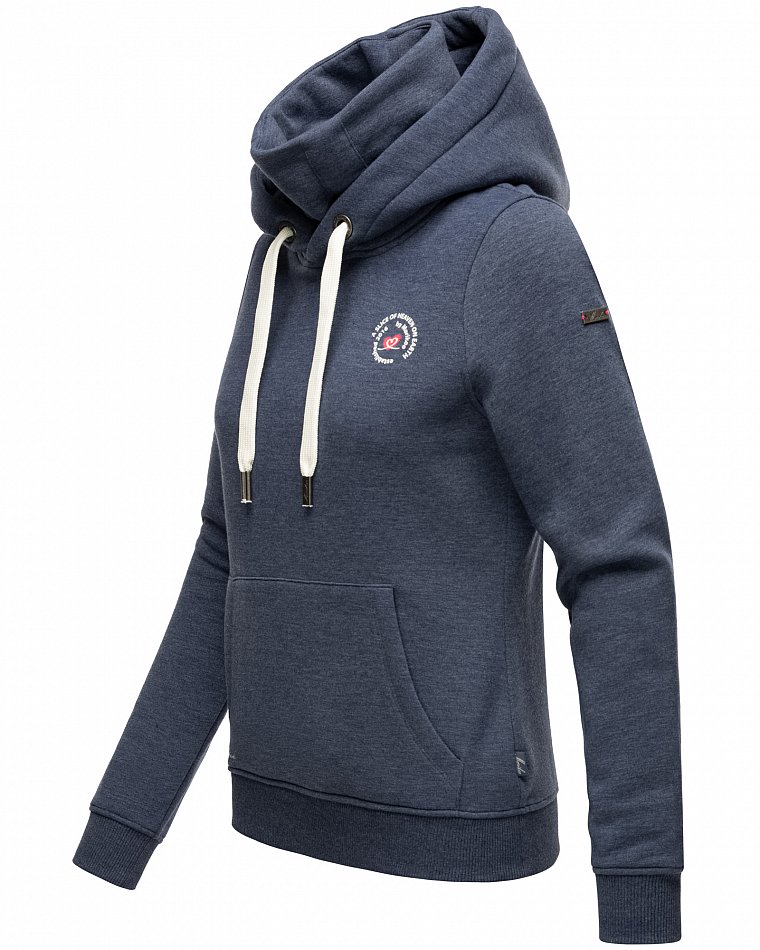 Marikoo Chihiroo Damen Kapuzensweatshirt Hoodie Dusty Blue Melange Gr. 36 - S