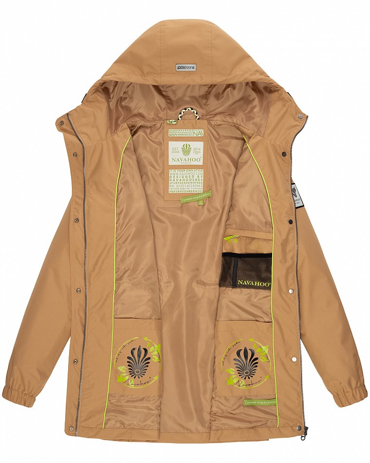 Navahoo Neophee Damen Übergangsjacke Parka Camel Gr. 34 - XS