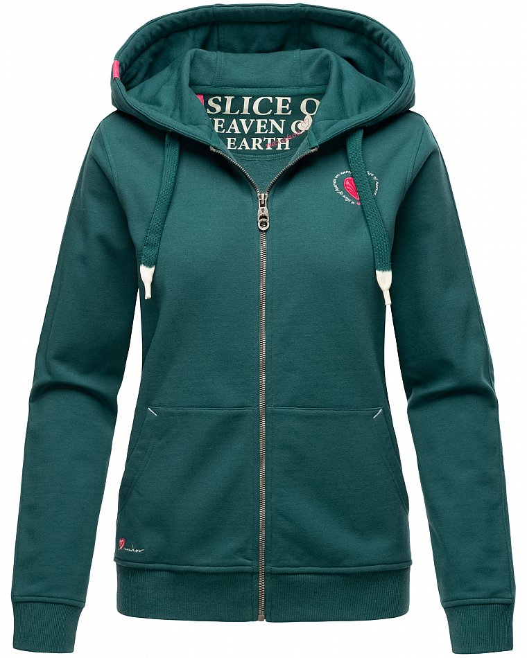 Navahoo Cremetörtchen Damen Sweatjacke Hoodie Ocean Green Gr. 36 - S