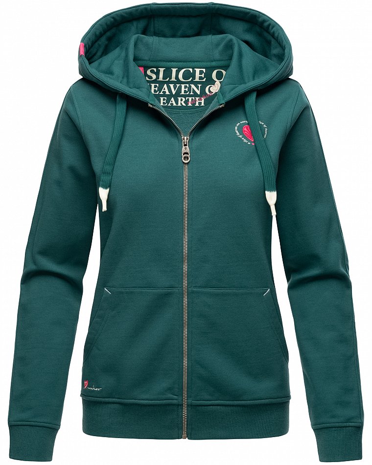 Navahoo Cremetörtchen Damen Sweatjacke Hoodie Ocean Green Gr. 40 - L