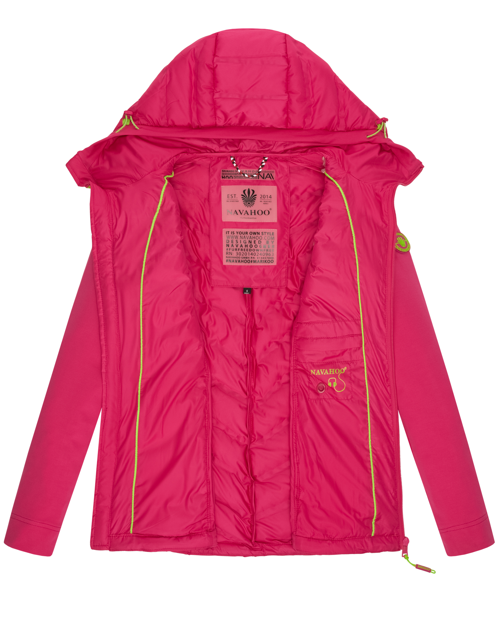 Navahoo Nimm Mich Mit Damen Übergangsjacke Steppjacke Pink Gr. 40 - L