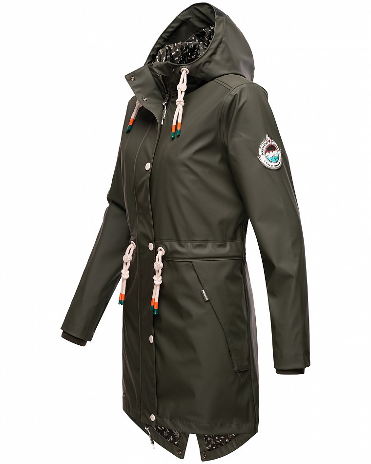 Navahoo Tropical Stormoo Damen Übergangsjacke Regenjacke Olive Gr. 36 - S