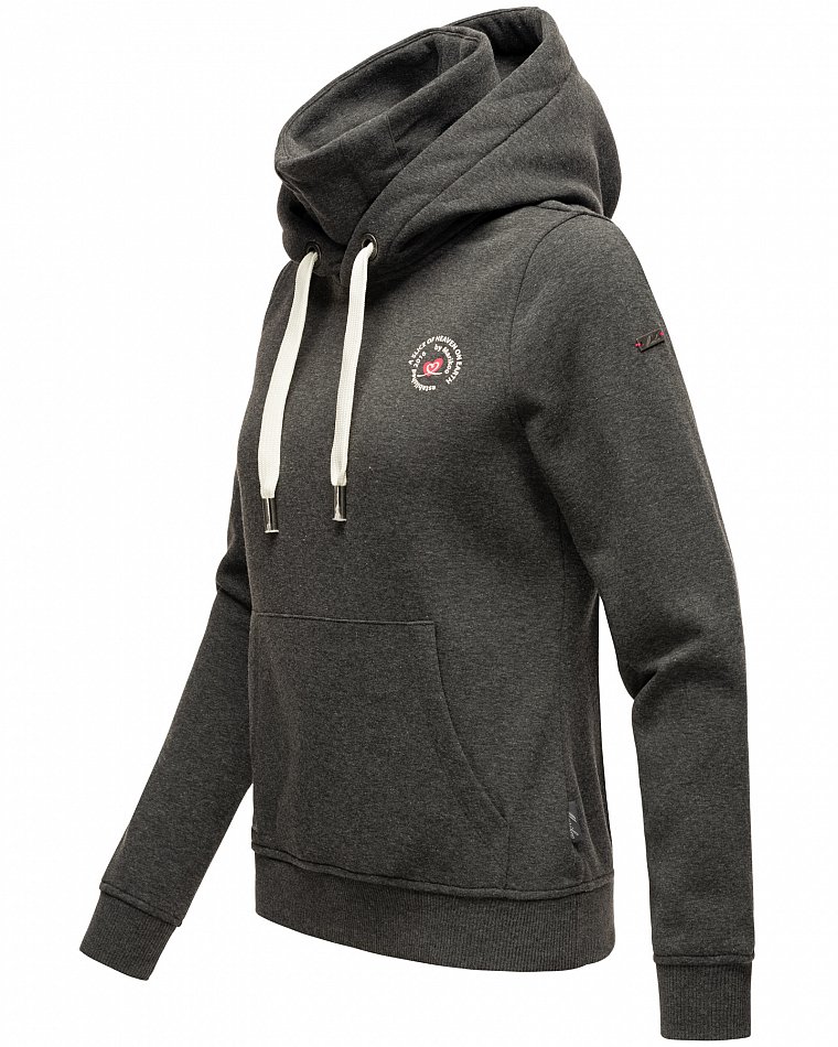 Marikoo Chihiroo Damen Kapuzensweatshirt Hoodie Dusty Grey Melange Gr. 40 - L