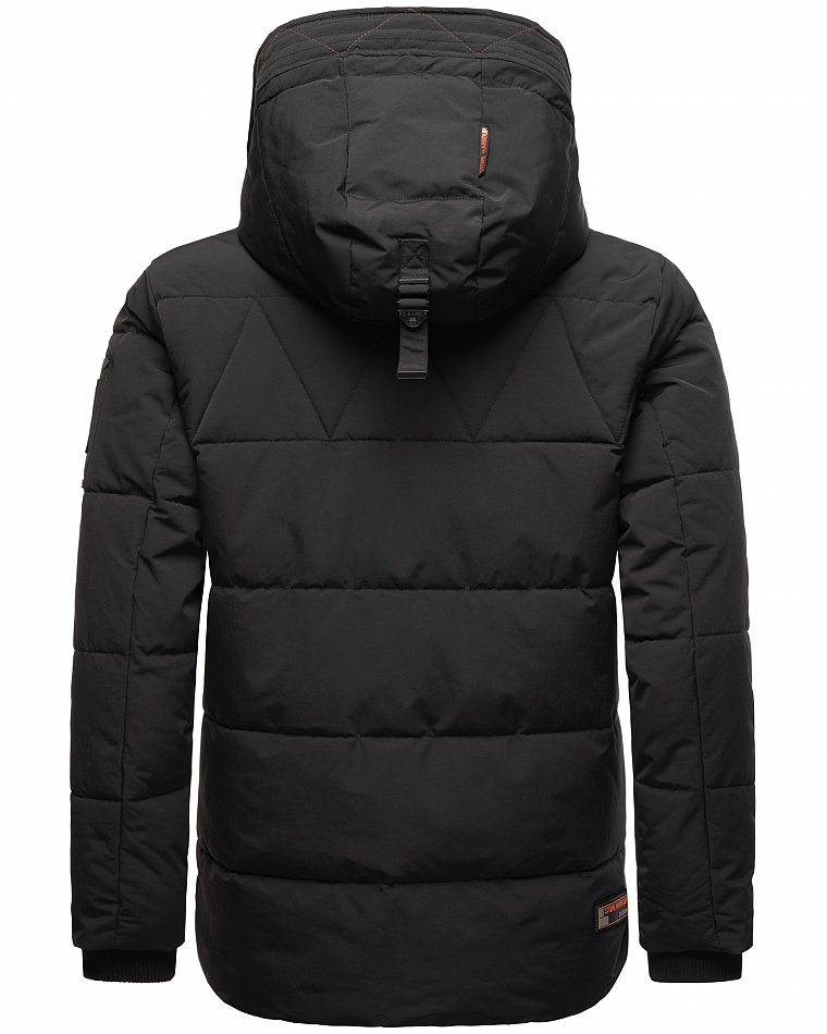 Stone Harbour Admaroo Herren Winterjacke gesteppt mit Kapuze Schwarz Gr. 52 - XL