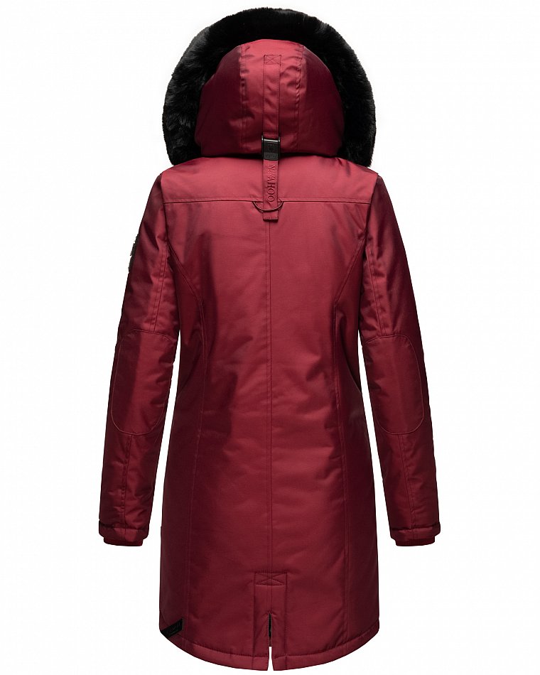 Navahoo Winterparka Wintermantel mit Kapuze & Kunstfell Tiniis Bordeaux Gr. 36 - S