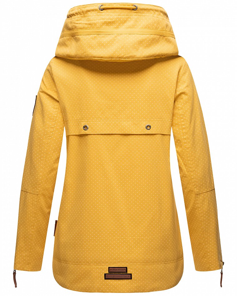 Navahoo Wekoo Damen Übergangsjacke mit Kapuze Gelb mit Print Gr. 36 - S