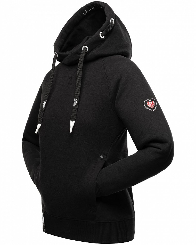 Navahoo Liebesmäuschen Damen Kapuzenpullover Hoodie Schwarz Gr. 36 - S