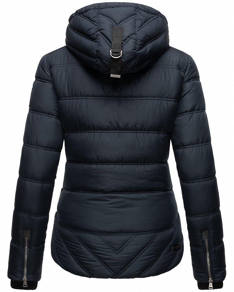 Navahoo Renesmee Winterjacke Stepp Jacke mit Kapuze Navy Gr. 36 - S