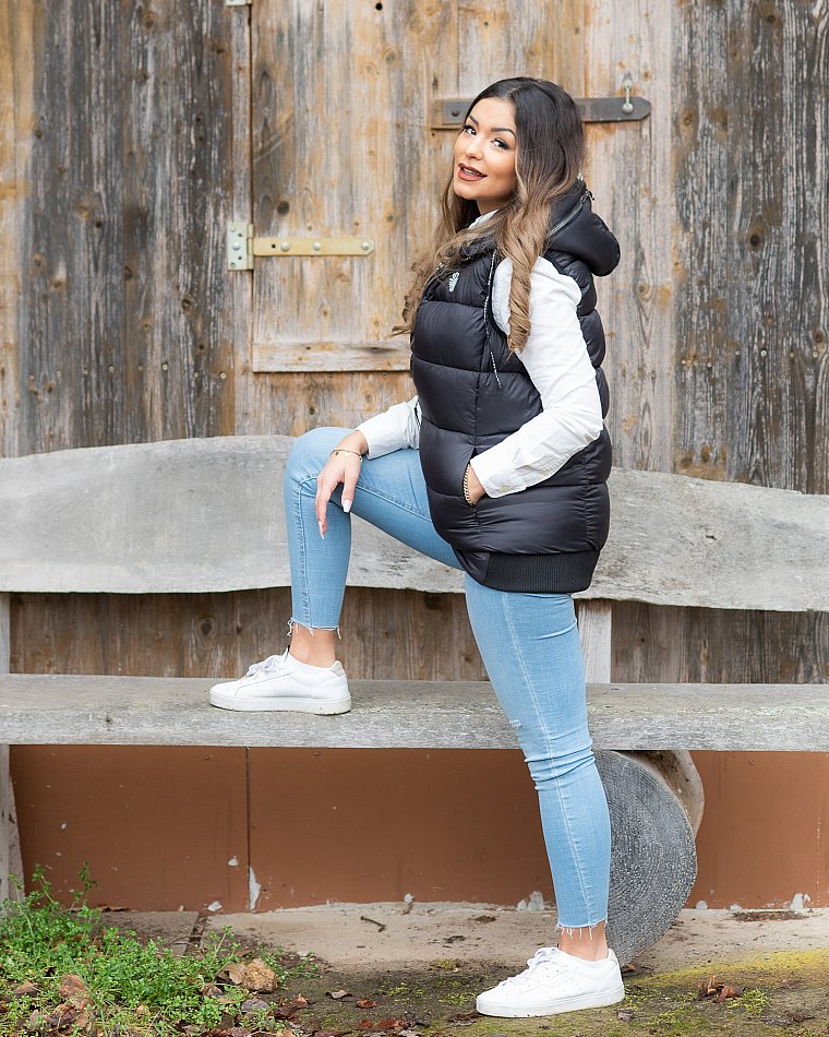 Navahoo Kassidy Damen Steppweste Übergangs Weste Schwarz Gr. 36 - S