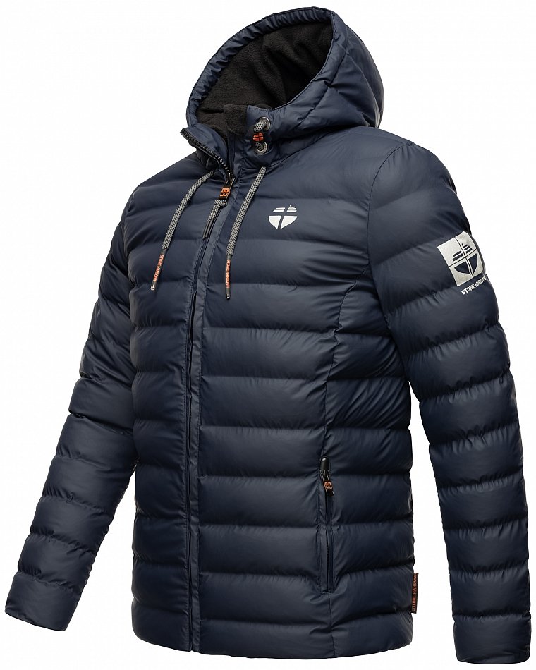 Stone Harbour Herren Winter Regen Steppjacke Zaharoo mit Kapuze Navy Gr. 48 - M