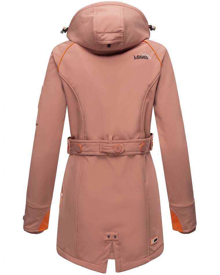 Marikoo Elegante Damen Übergangs Softshell Jacke mit Kapuze Soulinaa Terracotta Gr. 38 - M