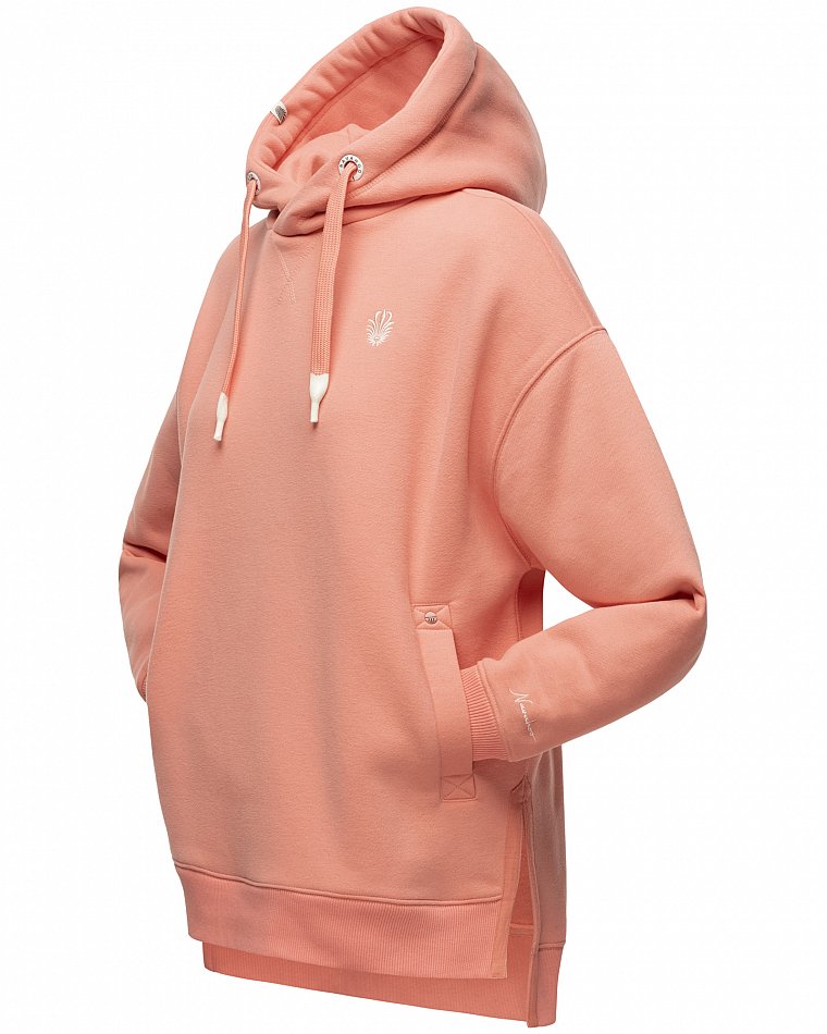 Navahoo Damen Hoodie Sweatpullover Silberengelchen Apricot Gr. 44 - XXL