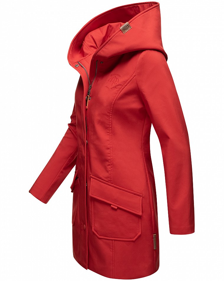 Marikoo Mayleen Damen Softshell Jacke mit Kapuze Rot Gr. 42 - XL