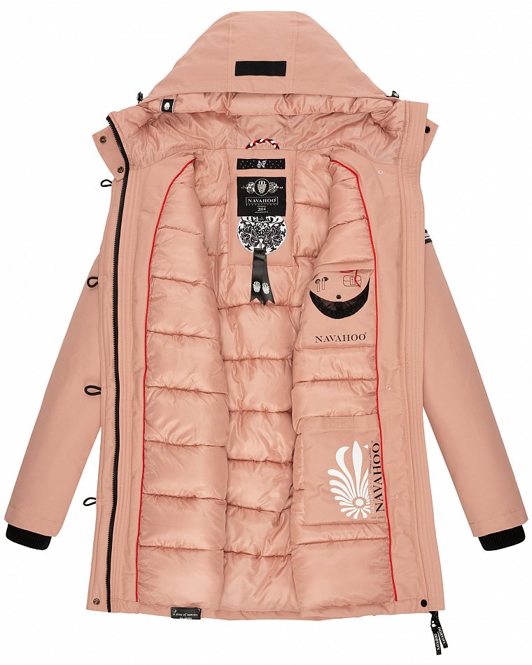 Navahoo Freezestoorm Damen Parka Winterjacke gefüttert Rosa Gr. 36 - S