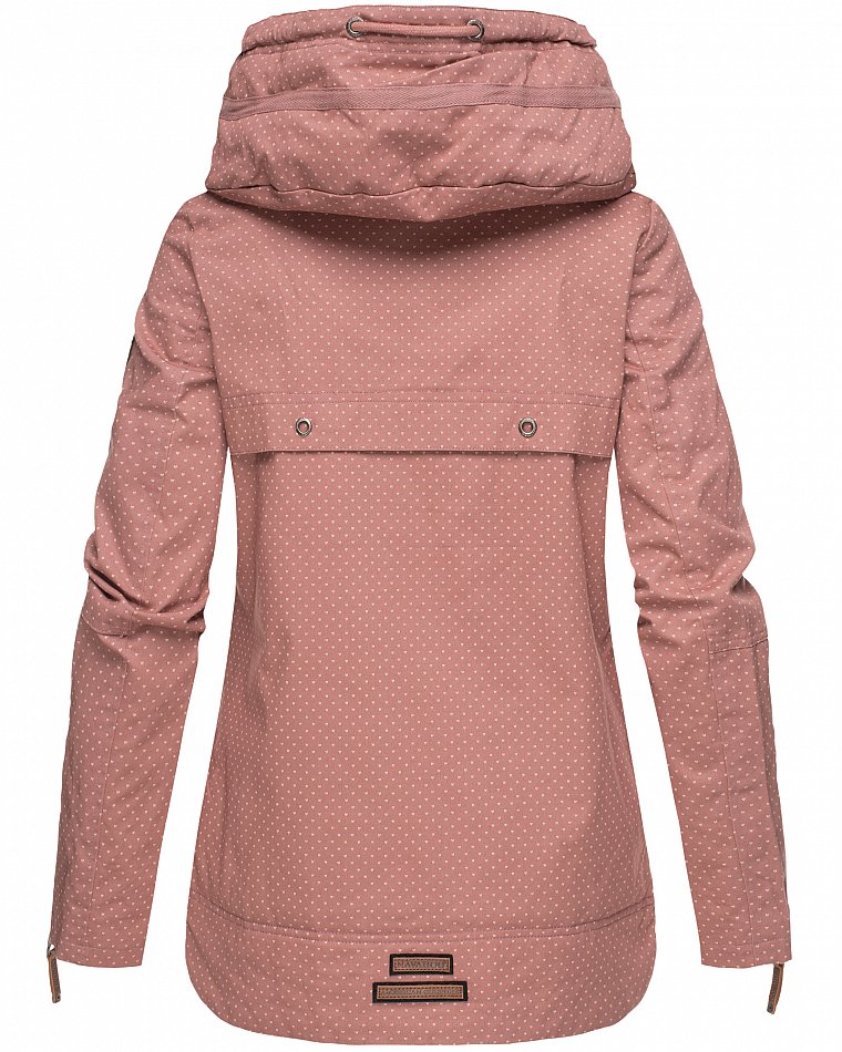 Navahoo Wekoo Damen Übergangsjacke mit Kapuze Rose mit Print Gr. 42 - XL