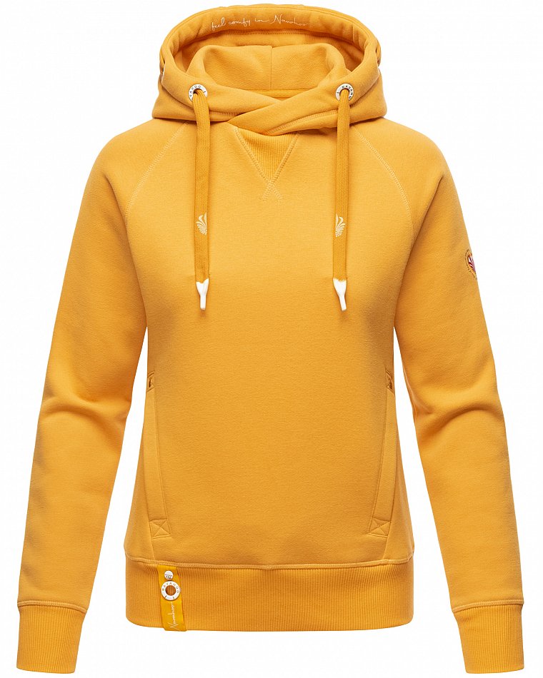 Navahoo Liebesmäuschen Damen Kapuzenpullover Hoodie Gelb Gr. 38 - M