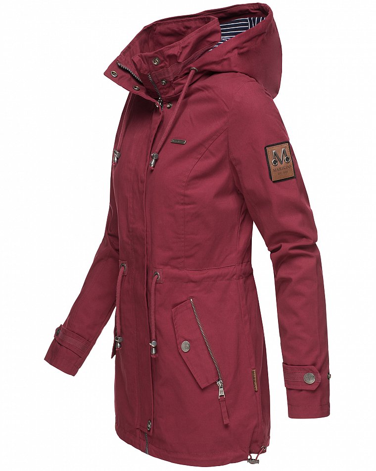 Navahoo Nyokoo Damen Übergangsjacke mit Kapuze Bordeaux Gr. 40 - L