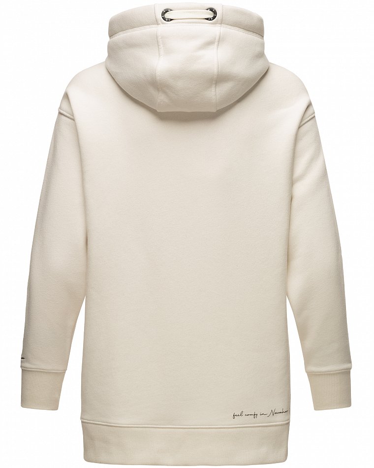 Navahoo Damen Hoodie Sweatpullover Silberengelchen Weiss Gr. 38 - M