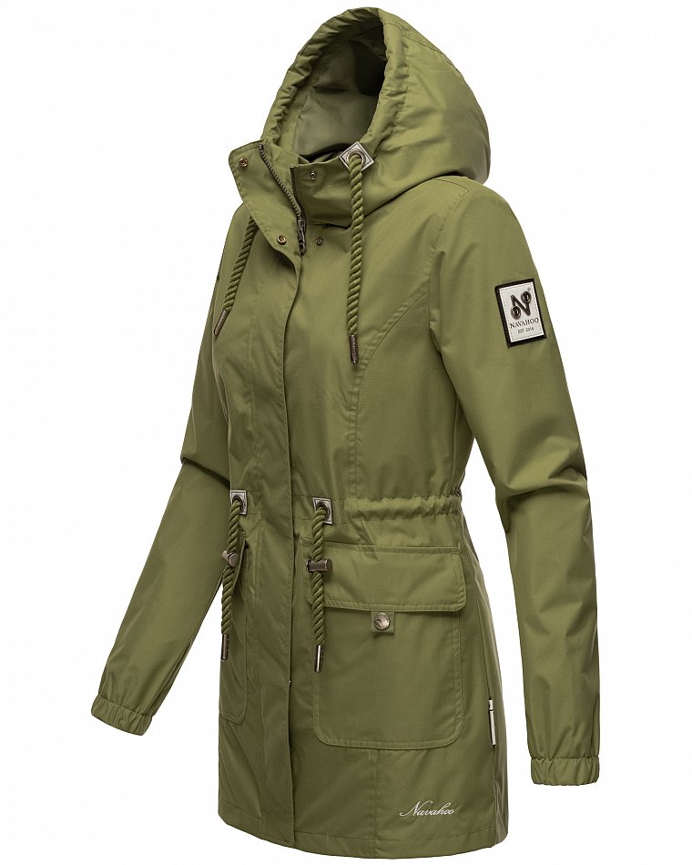 Navahoo Neophee Damen Übergangsjacke Parka Olive Gr. 34 - XS