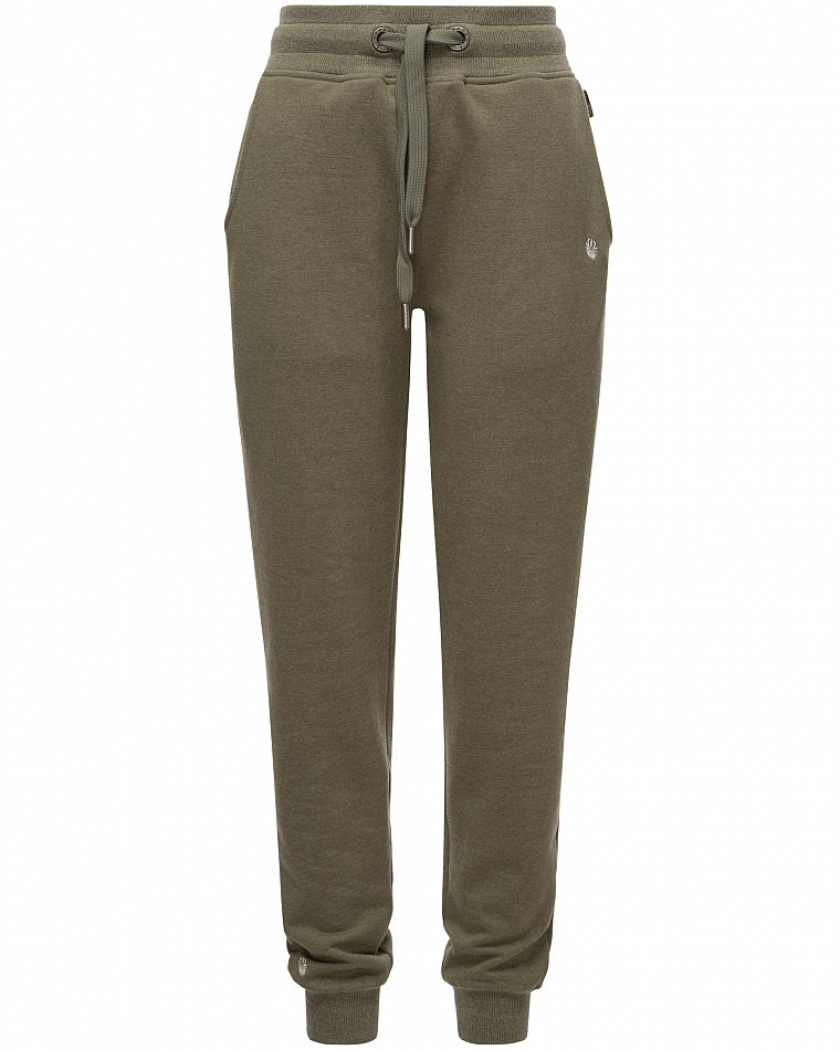 Navahoo Schmusekätzchen Jogginghose Damen Dunkel Olive Melange Gr. 34 - XS