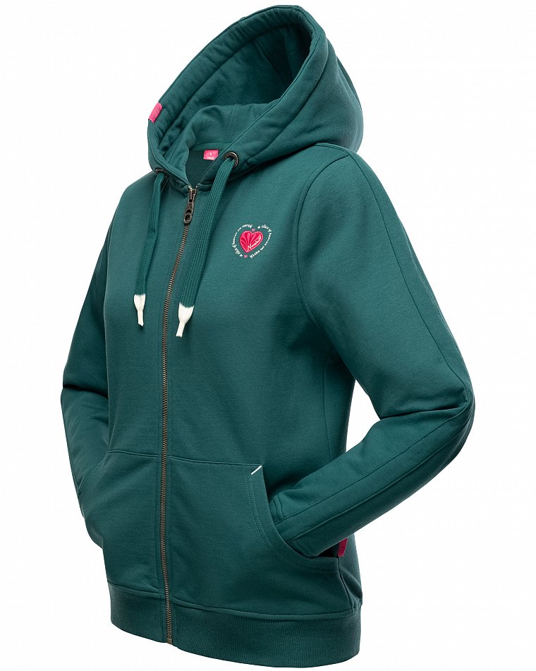 Navahoo Cremetörtchen Damen Sweatjacke Hoodie Ocean Green Gr. 38 - M