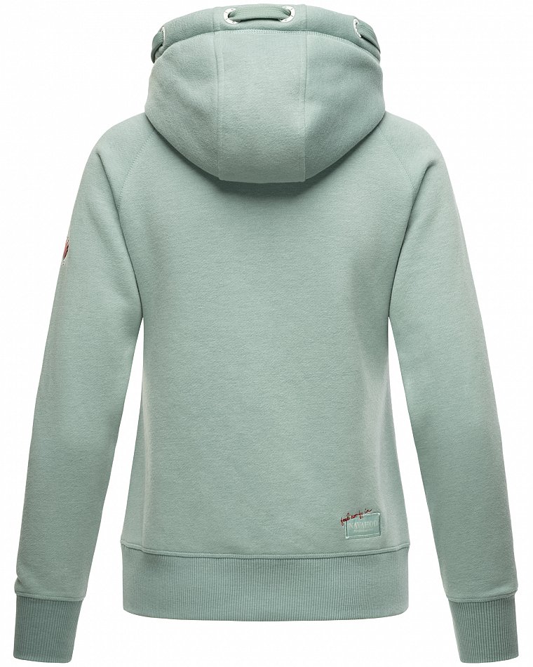 Navahoo Liebesmäuschen Damen Kapuzenpullover Hoodie Dusty Mint Melange Gr. 34 - XS